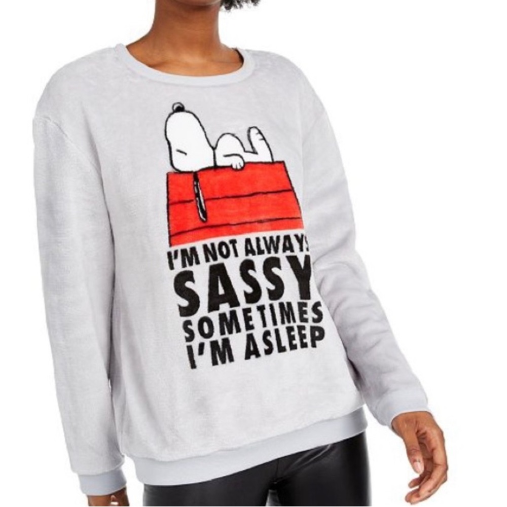 NWT Love Tribe Snoopy Plush Pullover Sweater Women’s Size Medium